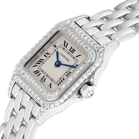 Cartier white gold diamond watch